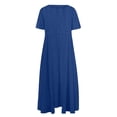 thumbnail image 4 of HomeGardon Liquidation! Robes d'Été pour Femmes 2025, Robes d'Été pour Femmes, Robe Unie Décontractée d'Été pour Femmes à Col Rond et Manches Courtes, P-XXXXXL, 4 of 4