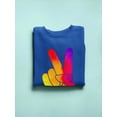 thumbnail image 3 of Colorful Peace Sign Sweatshirt Women -SPIdeals Designs, Female Medium, 3 of 4