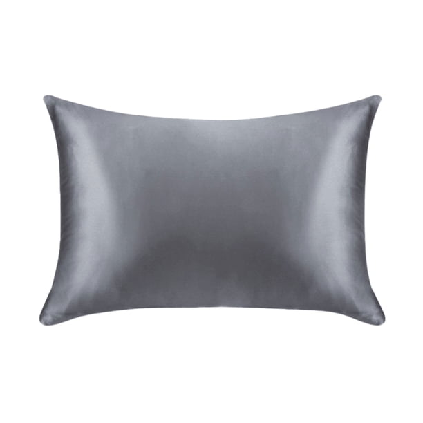 Color Ding Simulación de color sólido Funda de almohada de seda Funda de almohada de seda helada Cremallera 20x26 pulgadas / 51x66 cm