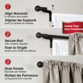 thumbnail image 3 of Tringle à rideaux de café ajustable Smart Rods – Installation facile, 3 of 5