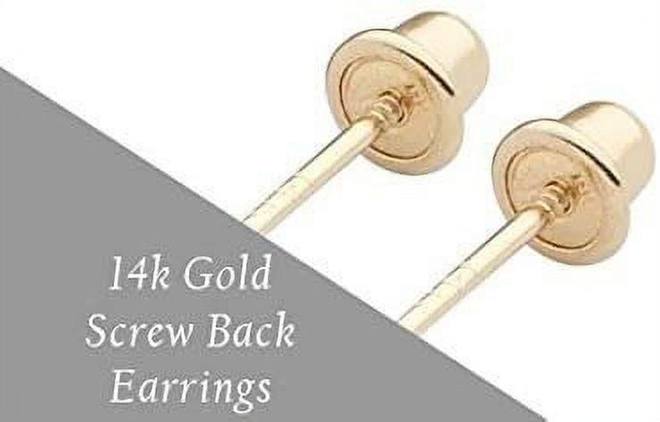 Art and Molly 14k Gold Earring Back Replacement Pair Screw-Back Clutch Unique Fit Only Brand Earrings Will NOT FIT Any Other Brand of Earrings