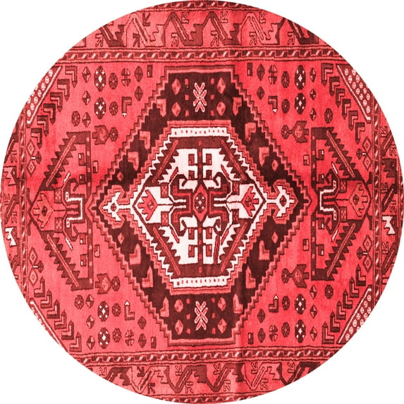 Ahgly Company Indoor Round Persian Red Traditional Area Rugs, 5' Round