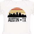 thumbnail image 4 of Inktastic Austin Texas Skyline Vintage Boys or Girls Long Sleeve Baby Bodysuit, 4 of 5