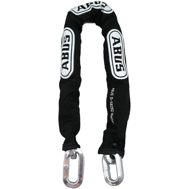 ABUS Cadena de seguridad cuadrada de acero endurecido 6KS de 2 pies x 1/4 pulgadas de grosor para bicicletas, contenedores, remolques, vehículos todo terreno, motocicletas y propiedad personal/industr