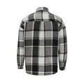 thumbnail image 4 of Zylanna Men's Button Down Shirts, Turndown Collar Flannel Plaid Long Sleeve Casual Tops for Men Gray, 4 of 5
