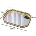 thumbnail image 1 of Mosiee European Glass Metal Storage Tray Gold Decor Luxury Home Decor Jewelry Display Living Room Mirror Glass Tea Tray Table Storage, 1 of 7