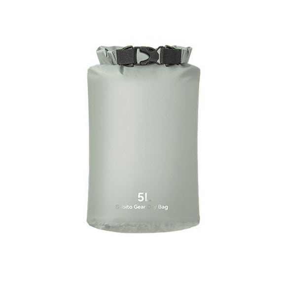 Sonducket Bolsa seca Material impermeable Sacos Ropa 70D Poliéster Resistencia al agua Paquete de almacenamiento Canotaje Camping Deportes Ropa Deportiva, Zapatos Gris/5L