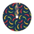 Christmas Tree Skirt, Chili Pepper colorful Soft Funny Christmas Tree