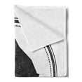 thumbnail image 2 of Georgia Soft Flannel Fleece Throw Blanket, Monochrome Round Composition of Map and Typography with Dots Framing, Cozy Plush for Indoor and Outdoor Use, 50" x 70", Dark Taupe and White, by Ambesonne, 2 of 5