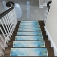 thumbnail image 2 of Sea Design 9" X 28" Stair Treads - 70 % Cotton Anti-Slip Carpet Strips for Indoor Stairs-Easy to Install Stair Treads with Double Adhesive Tape-Safe, Extra-Grip, 4-Pack-Sea Blue, 2 of 9