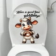 thumbnail image 2 of nvzhuang Animal Toilet Stickers Funny Cat Cow Frog Giraffe Toilet Lid Decals Toilet Seat Stickers for Bathroom Toilet Kitchen, 2 of 3