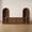 Walnut, variant on CHIC HOUSE 4 Piece Arched Entertainment Center with Storage, Modular TV Stand for TVs up to 65", 3-Drawer Dressers, Acrylic Display Cabinets & Arched Bookshelves, Walnut