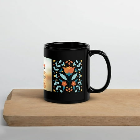 

GloWell Designs - Black Glossy Mug - Motivational Quote - Just Keep Going