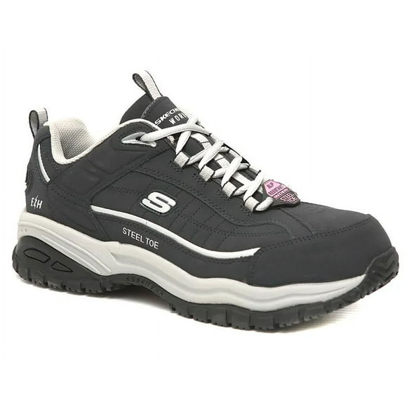 SKECHERS WORK Women's Stratum Energy Steel Toe Work Shoe White/Navy - 76379/WNV