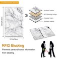 thumbnail image 4 of Fintie Server Book Organizer with Zipper Pocket, PU Leather Restaurant Guest Check Presenters Card Holder for Waitress, Waiter, Bartender (Marble White), 4 of 7