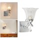thumbnail image 2 of Lámparas de pared Salón Luz Candelabros de pared de Metal lámparas de pared de dormitorio con pantalla de cristal, enchufar lámparas de pared modernas para de noche, Magideal Lámparas de pared Salón Luz, 2 of 8