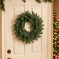 thumbnail image 4 of Sruoe 12In Christmas Wreath Norfolk Pine Christmas Garland Wreath, Soft Rubber Real Touch Artificial Garland for Front Door Entryway Bedroom Wall Christmas Decorations, 4 of 8