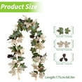 thumbnail image 3 of Miyuadkai Artificial Fall Flower, Autumn Green and White Maple Leaf on Rattan Stem, No-Withering Multi-Scenario Decoration for Home, Wedding, Centerpieces (1 Flower), 3 of 7
