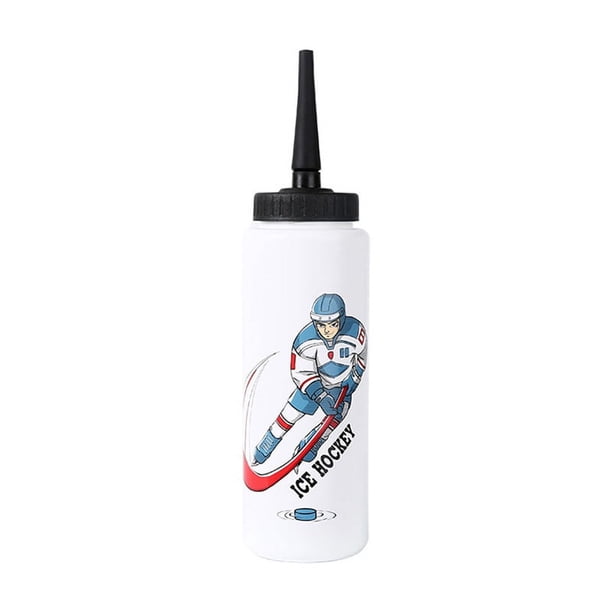 Botella de Agua de Hockey Sobre Hielo de 1000ML Botella PortáTil de Alta Capacidad para FúTbol Botella Deportiva de DiseñO CláSico A