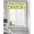 thumbnail image 4 of Kitchen Cafe Valance Curtain for Small Windows,Farmhouse Watercolor Yellow Lemon Rod Pocket Valances Fruit and Green Leaf on Burlap Window Treatment Panel for Living Room/Bedroom/Bathroom,54x18in, 4 of 9