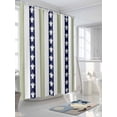 thumbnail image 3 of Fsddascl Coastal Turtle Shower Curtain Set - Standard 72" x 72" Washable Bathtub Curtain with 12 Hooks, Sage Green Stripe Navy White Ocean Waterproof Fabric Stall Shower Curtains for Bathroom/Bathtub, 3 of 6