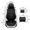 thumbnail image 6 of OTOEZ Universal Car Seat Covers Leather Front Back 5 Seats Full Set Automotive Seat Protector Replacement Fit Most Honda Toyota Chevy Ford Nissan Vehicles, Trucks, SUVs, 6 of 11