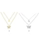thumbnail image 5 of Guardurnaity Aleación simple y exquisito collar de plata esterlina 925 con mariposas dobles joyería de boda oro Type3 NO3, 5 of 6