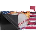 thumbnail image 4 of American Flag Baseball Mailbox Covers Magnetic Memorial Day 4th of July Mailbox Cover Patriotic Mailbox Wraps Post Letter Box Cover Garden Decorations Standard Size 18" X 21", 4 of 6