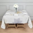 thumbnail image 3 of Floral 52" Square Waterproof Tablecloth, Floral Print Polyester Table Cover, 3 of 6