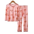 thumbnail image 6 of Gubotare Tween Pajamas Girls Two-Piece Pajama Set for Boys & Girls Soft Toddler Pajamas for Kids, Family Matching PJs 5T 6T (Pink,5-6 Years), 6 of 7
