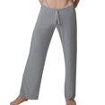 thumbnail image 5 of Joernso Casual Men Solid Color Drawstring Homewear Yoga Pants Loose Pajama Trousers, 5 of 6