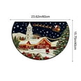 thumbnail image 3 of Horivan 2 Pcs Christmas Kitchen Rug Non Slip Absorbent Holiday Floor Mat Washable Polyester Doorway Decor for Home Entryway Bathroom Laundry Room, 3 of 6