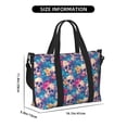 thumbnail image 2 of Travel Duffle Bag Skull blue leaf Travel Tote Bags Carry on Luggage Waterproof Weekender Bags with Top Handle Adjustable Shoulde Strap for Travel Gym, 2 of 5