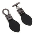 thumbnail image 5 of HILABEE 4x1 Pair PU Leather Toggle Buttons with Metal Hook Coat Fastener DIY 4 Pcs, 5 of 7