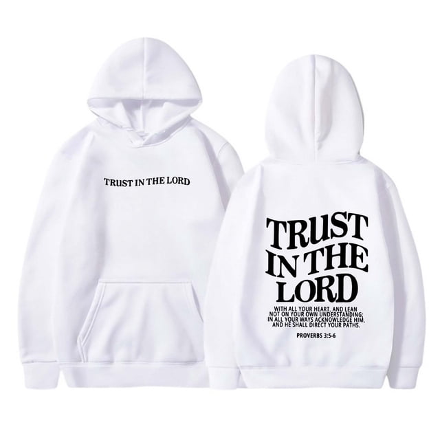 GPOECD Chandails en Molleton à Capuche pour Femmes Grande Taille Mode Réversible Imprimé Lettre Manches Longues avec Poche 02_blanc,TTTG