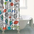 thumbnail image 4 of Colorful Sports Items Pattern Shower Curtain 36"x72" ,Bathroom Decorative Shower Curtains Set with 12 Hooks,Modern Waterproof Washable Shower Curtain, 4 of 6