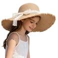 thumbnail image 7 of Women Sun Hat Wide Brim Cap Summer Fashionable Bow Beach Travel Visor Cap, 7 of 7