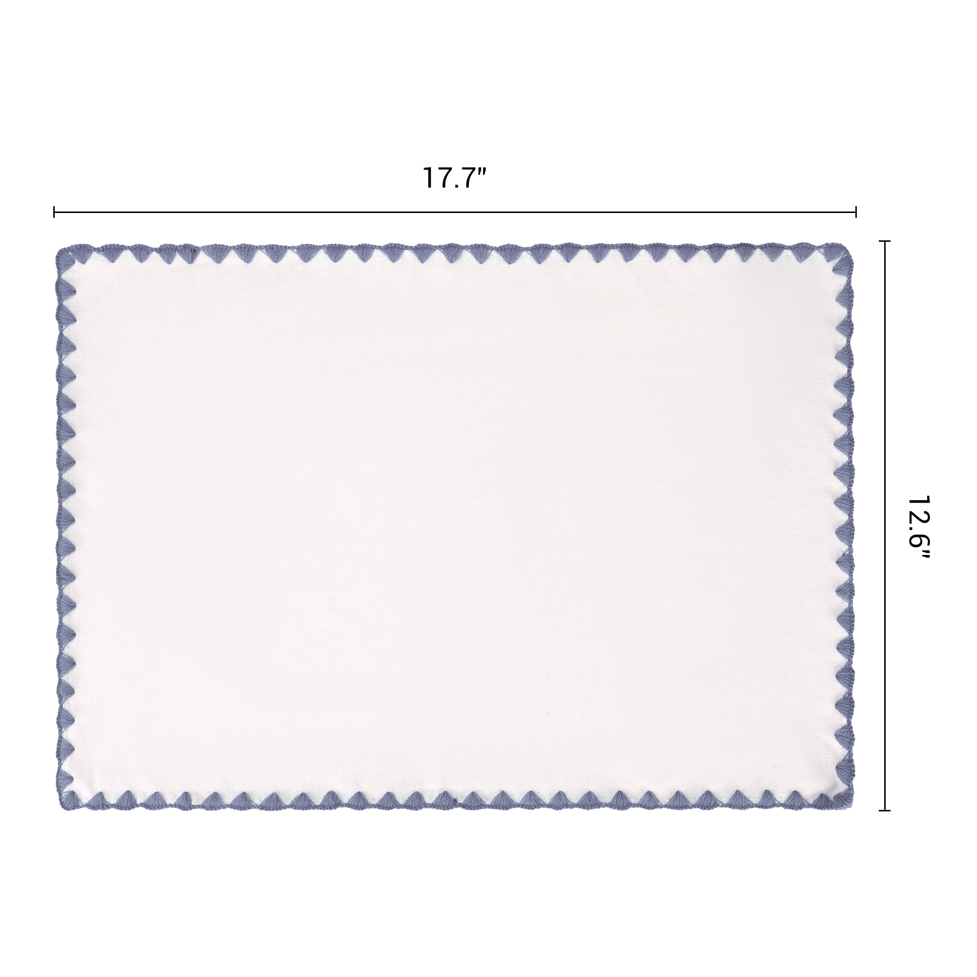 Unique Bargains Farmhouse Set of 4 Linen Placemats for Dining Table Decor Gray