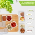 thumbnail image 4 of Snack Pack Containers, Reusable 2 Compartment Condiment Containers with Lids, Ideal for On-the-Go Mini Sauce Boxes & Snack Prep Containers for Kids and Adults, BPA-Free, 4 of 10