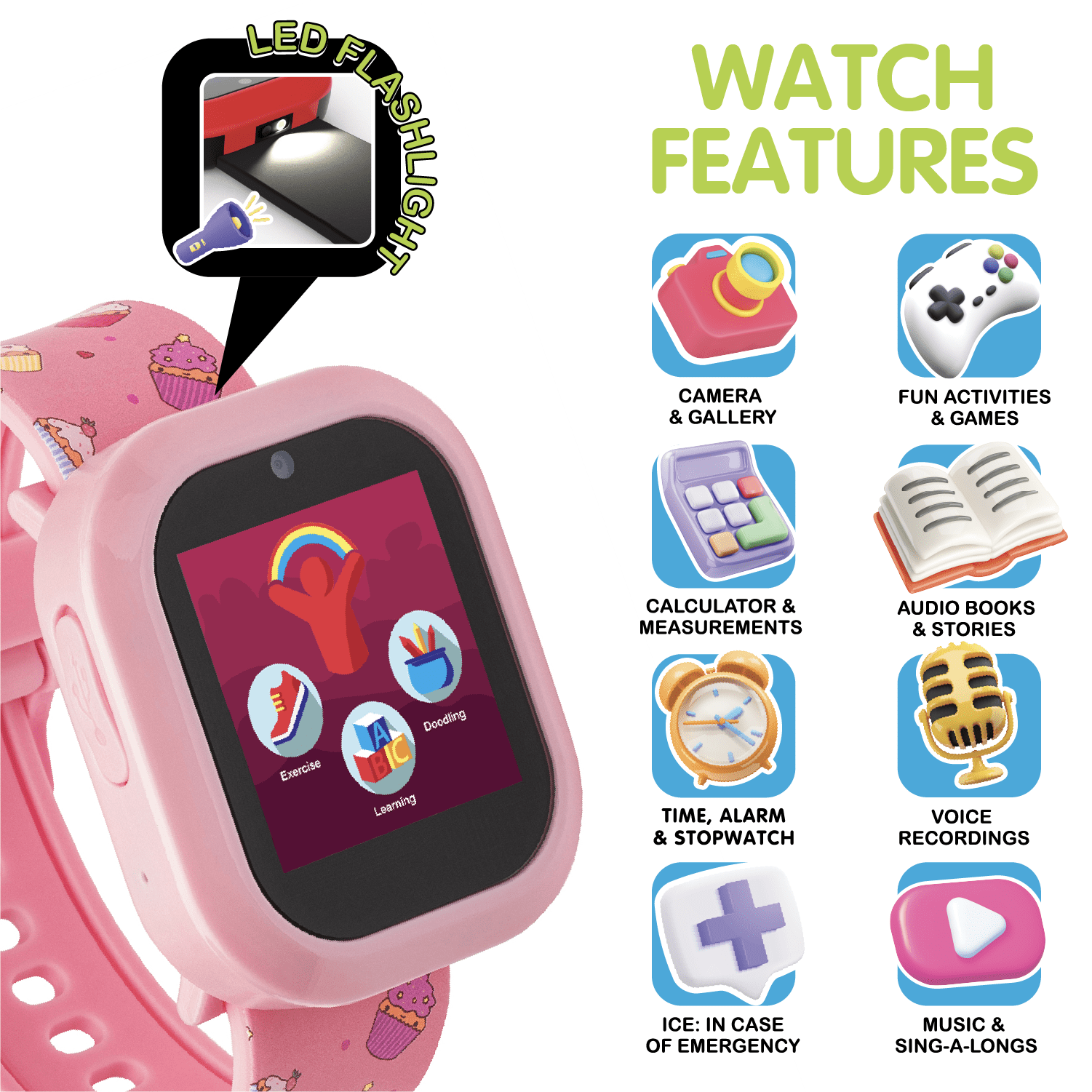 PlayZoom Girls V3 Pink Cupcake with Bluetooth Headphone Set
