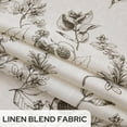 thumbnail image 5 of Floral Linen Curtains, French Country Vanilla Printed Pattern Drapes, Farmhouse Vintage Light Filtering Privacy Semi Sheer Window Curtains for Living Room Bedroom, 2 Panels, 52×84 Inches, 5 of 8