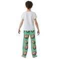 thumbnail image 5 of FORMRS Kids Pajama Pants with Pockets Size 6-8Y Boys Lounge Sleep Bottoms, Brown American Footballs, 5 of 8