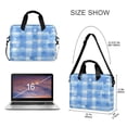 thumbnail image 3 of 16" Laptop Briefcase, Detachable Anti-Slip Shoulder Strap, Multi-Compartment Work Travel Bag Gentle Blue Stars, 3 of 8
