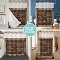 thumbnail image 5 of No Hook Shower Curtain with Snap in Liner, Farmhouse Vintage Country Star Waterproof Bath Curtain Double Layers with See Through Top Window, Rustic Shabby Wooden Plank Hotel Shower Curtains 72x72in, 5 of 9