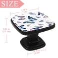thumbnail image 3 of 4 Pcs Square Cabinet Handle Cupboard Knob Drawer Pulls Handle Butterfly Drawer Knobs with Screws Furniture Decoration, 3 of 5