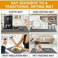 thumbnail image 6 of Dish Drying Mat 12 X19 Waterproof Coffee Bar & Sink Mat For Counter (Gray), 6 of 6