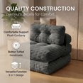 thumbnail image 6 of Convertible Folding Sofa Bed with Back Support, Portable Chair for Living Room Bedroom,Dark Gary, Dark Gray, 6 of 9