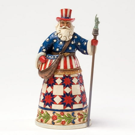 Christmas Santa Claus Figurine - Jim Shore USA American Santa Claus Patriotic Christmas Figurine 4027704