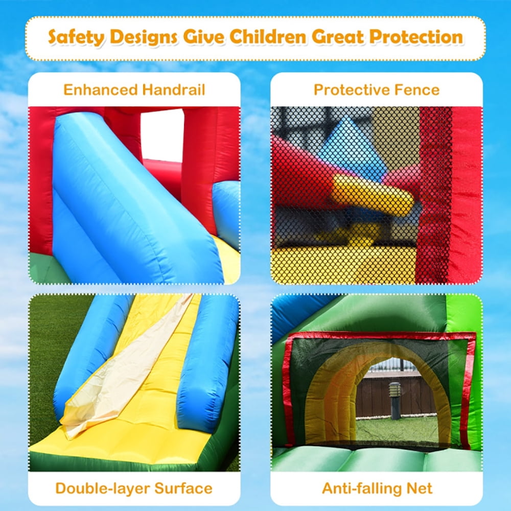 Aimee Lii Inflatable Bounce House Castle Jumper Moonwalk with Blower, Playhouse for Kids Outdoor