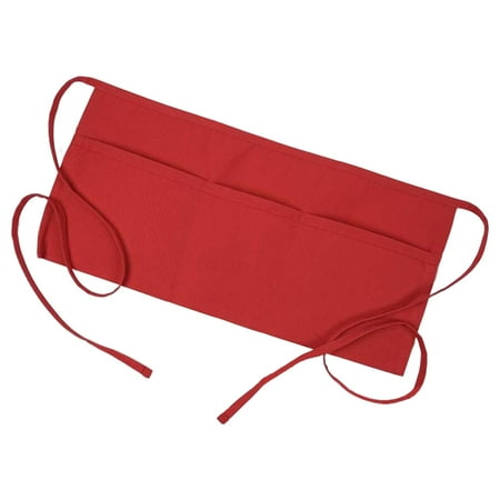 

Half Length Short Apron Wear Resistant Durable Adjustable Comfortable Classic Farmhouse Chef Apron for Garden Cooking Dishwashing Outdoor Red